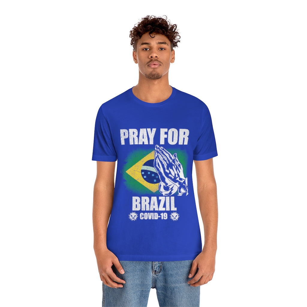 Pray For Brazil Unisex Jersey Short Sleeve Tee
