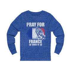 Pray For France Unisex Jersey Long Sleeve Tee