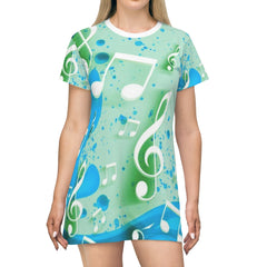 Splash Of Music T-Shirt Dress
