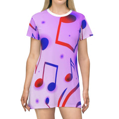 Jumbo Notes Music T-Shirt Dress
