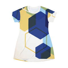 Hexagon Geometric T-Shirt Dress