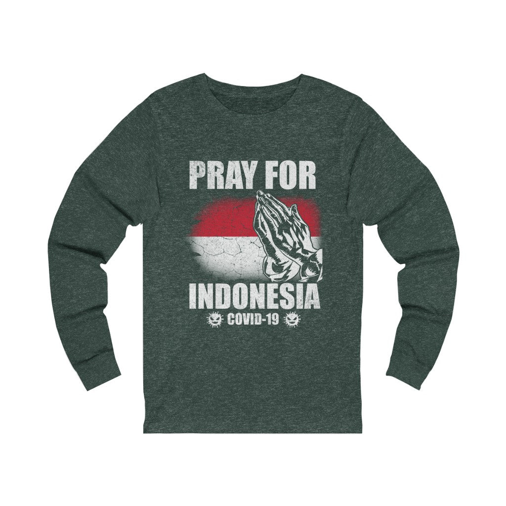 Pray For Indonesia Unisex Jersey Long Sleeve Tee