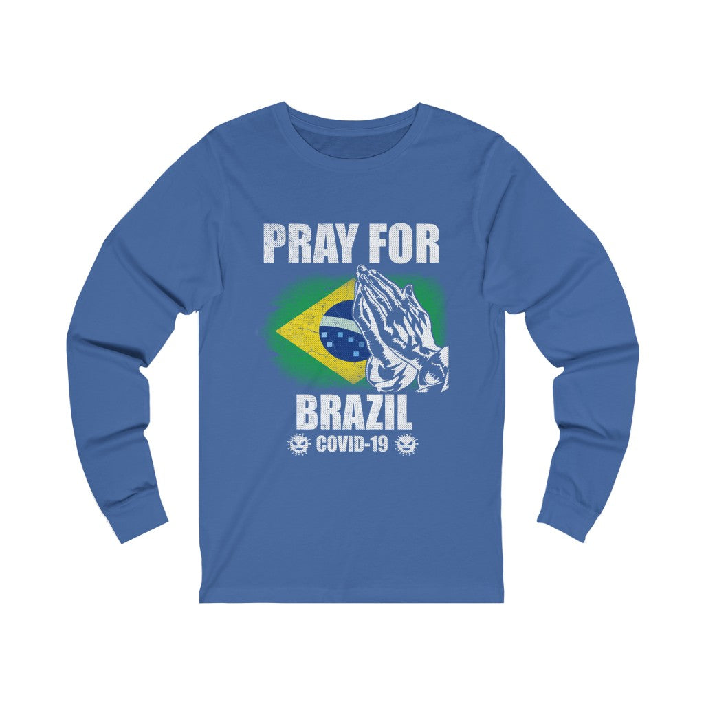 Pray For Brazil Unisex Jersey Long Sleeve Tee
