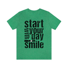 Start Your Day Smile Unisex Jersey Short Sleeve Tee