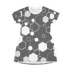 Hexagon Fever Geometric T-Shirt Dress