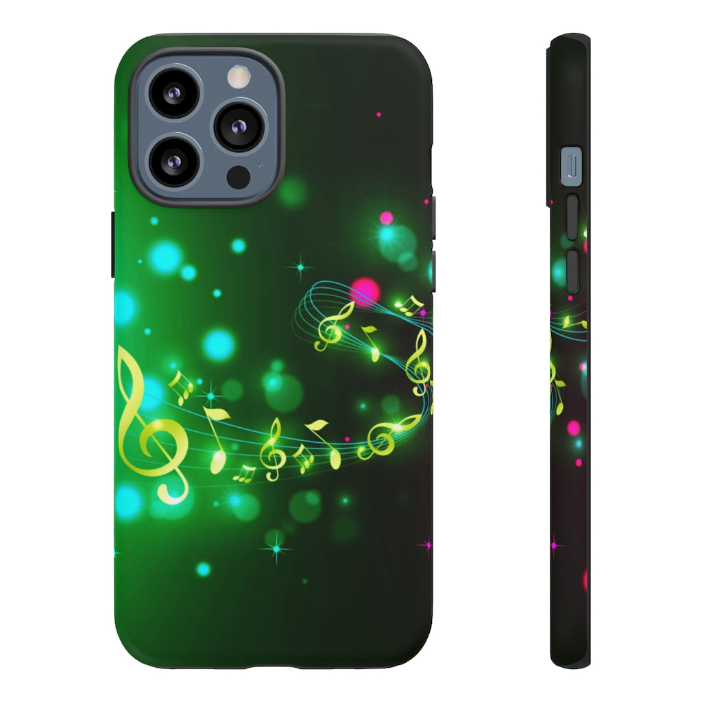 Golden Notes Music iPhone Tough Cases