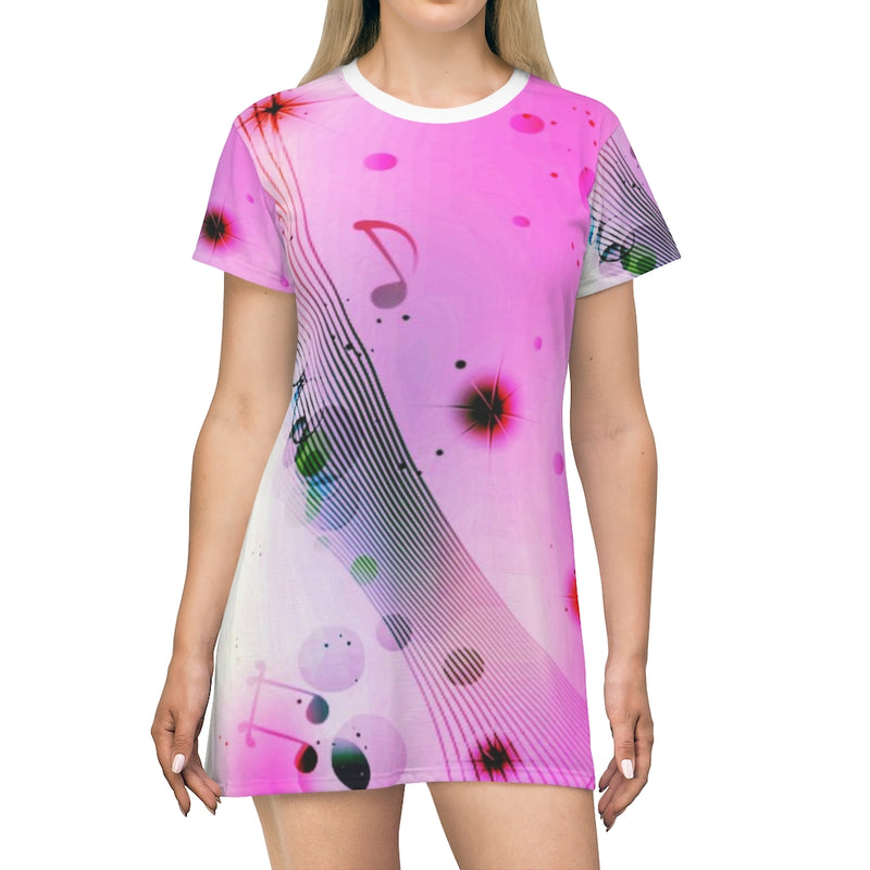 Psychedelic  Music T-Shirt Dress