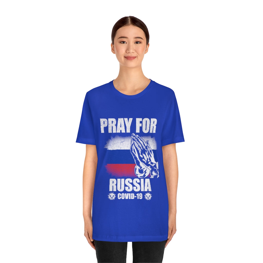 Pray For Russia Unisex Jersey Short Sleeve Tee