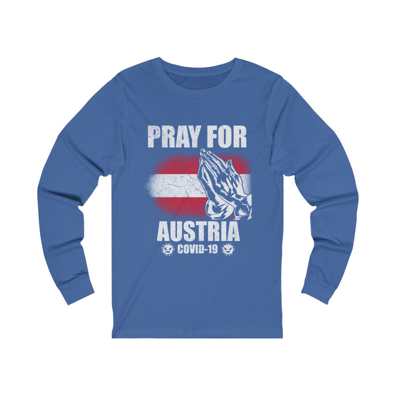 Pray For Austria Unisex Jersey Long Sleeve Tee