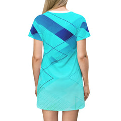 Triangle Geometric T-Shirt Dress