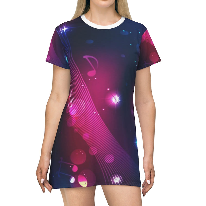 Psychedelic  Music T-Shirt Dress