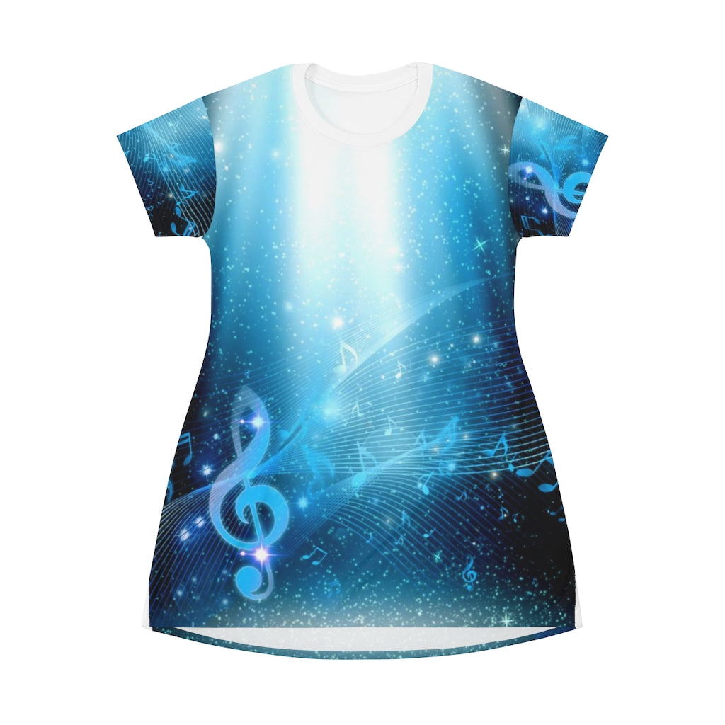 Star Rain Music T-Shirt Dress