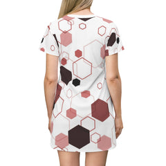 Hexagon Fever Geometric T-Shirt Dress