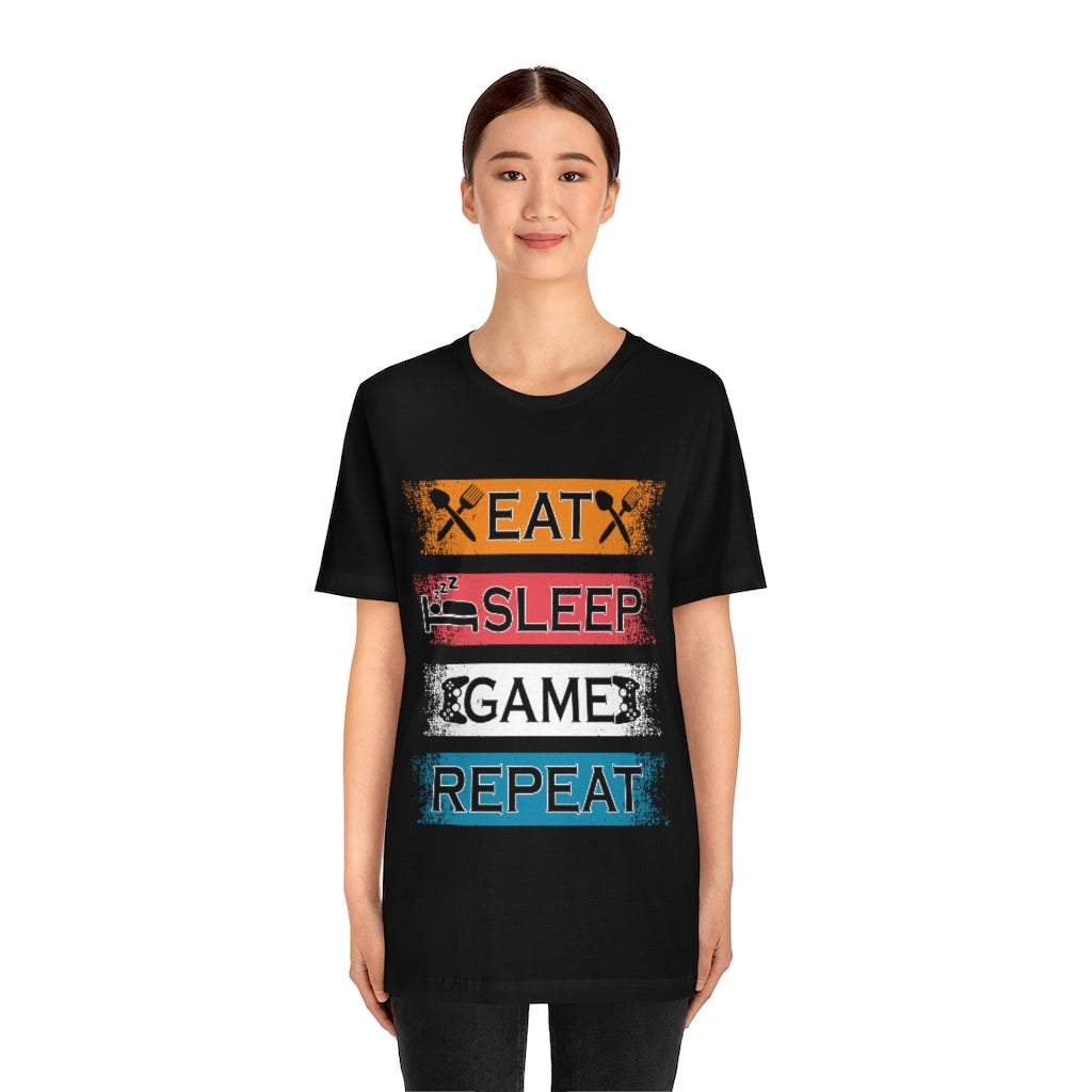 Gaming Repeat Unisex Jersey Short Sleeve Tee