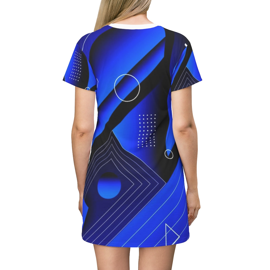 Micro Geometric T-Shirt Dress