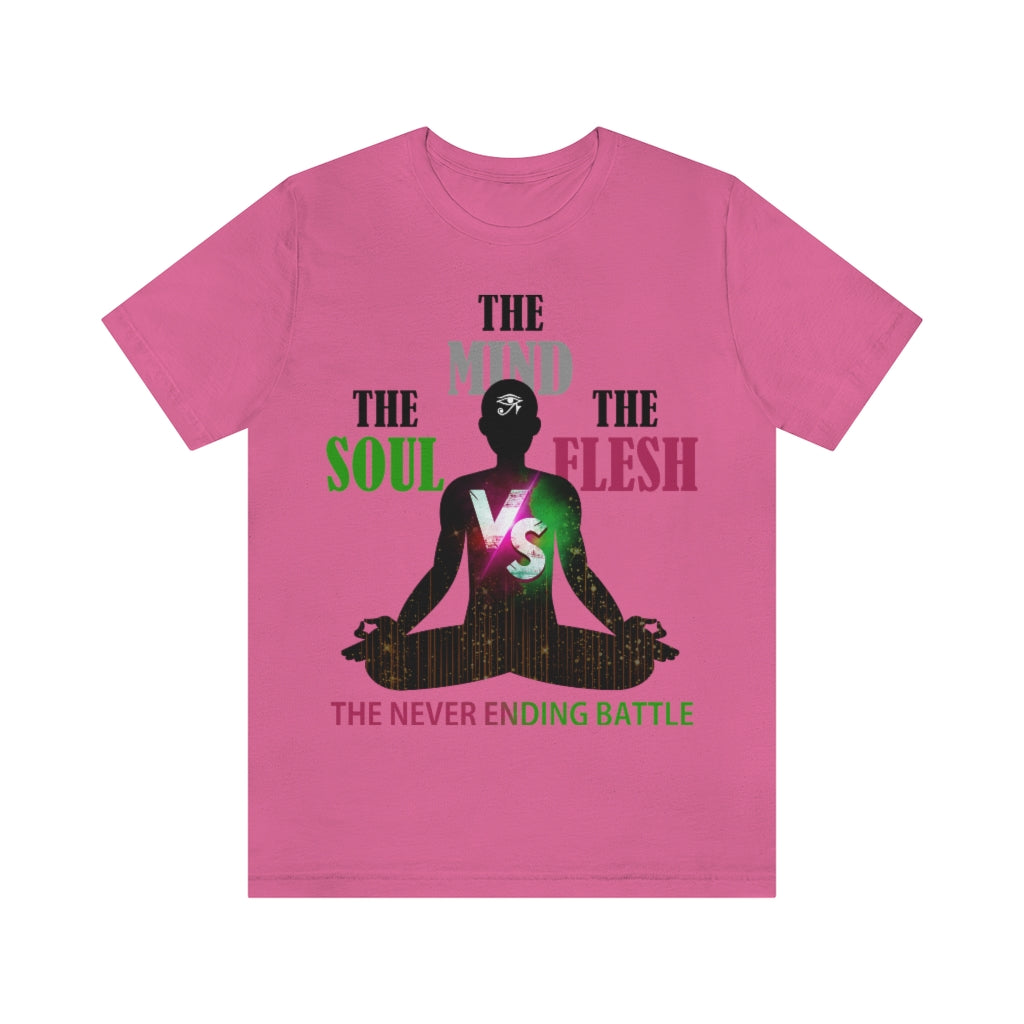 The Soul vs. The Flesh vs. The Mind Unisex Jersey Short Sleeve Tee