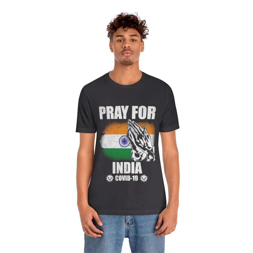 Pray For India Unisex Jersey Short Sleeve Tee