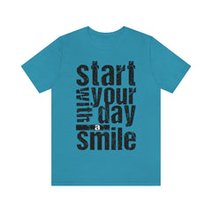Start Your Day Smile Unisex Jersey Short Sleeve Tee