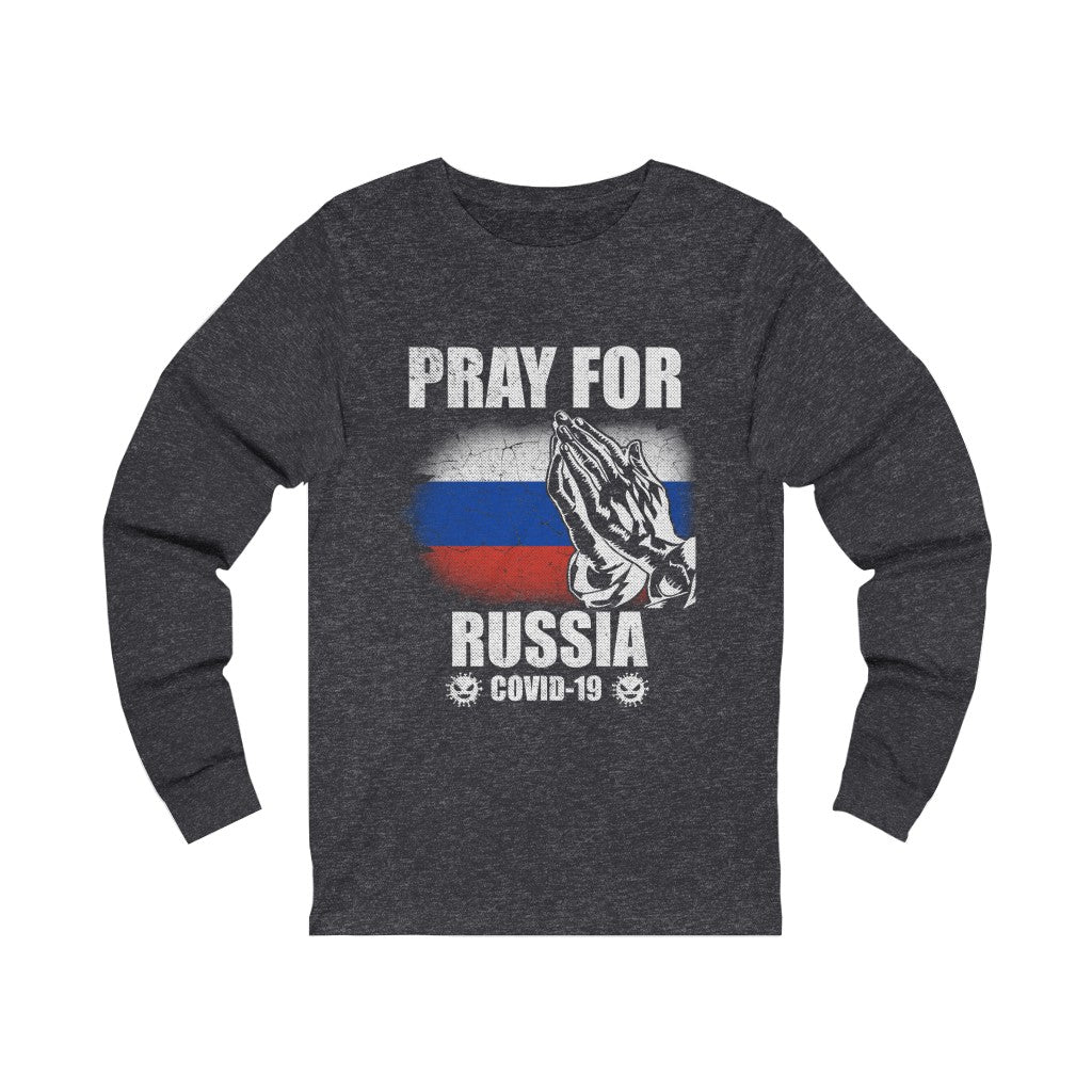 Pray For Russia Unisex Jersey Long Sleeve Tee