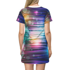 Warp Speed Geometric T-Shirt Dress