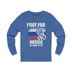 Pray For Russia Unisex Jersey Long Sleeve Tee