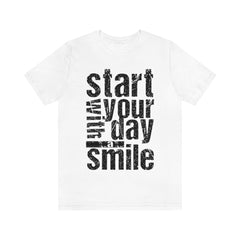 Start Your Day Smile Unisex Jersey Short Sleeve Tee