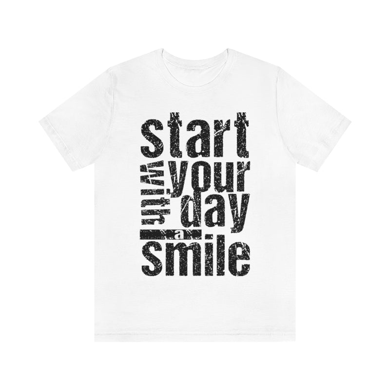 Start Your Day Smile Unisex Jersey Short Sleeve Tee