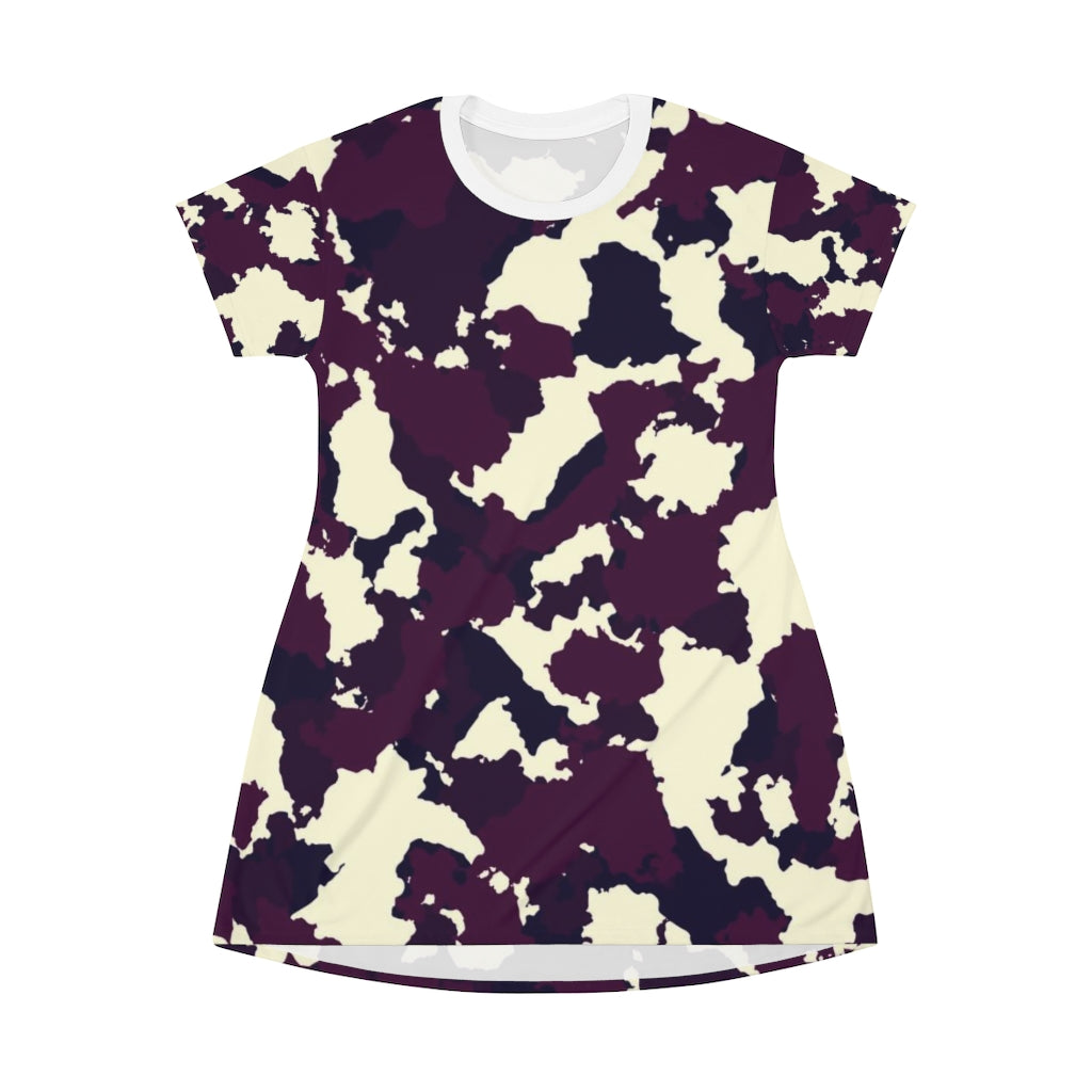 Purple Army Camo T-Shirt Dress