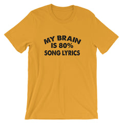 80% Song Lyrics Short-Sleeve Unisex T-Shirt