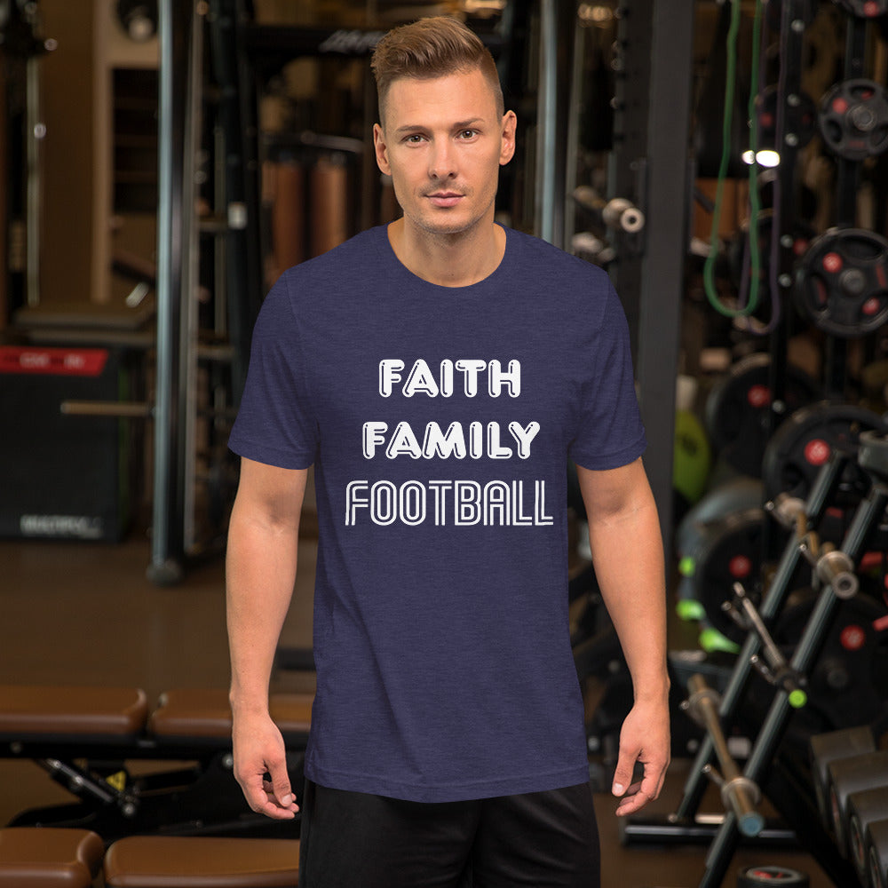Faith Family Football Short-Sleeve Unisex T-Shirt