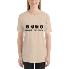 Cats Because People Short-Sleeve Women T-Shirt