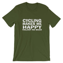 Cycling Makes Me Happy Short-Sleeve Unisex T-Shirt