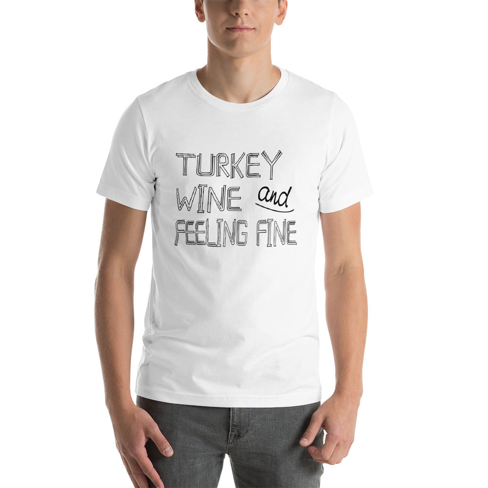 Turkey And Wine Short-Sleeve Unisex T-Shirt