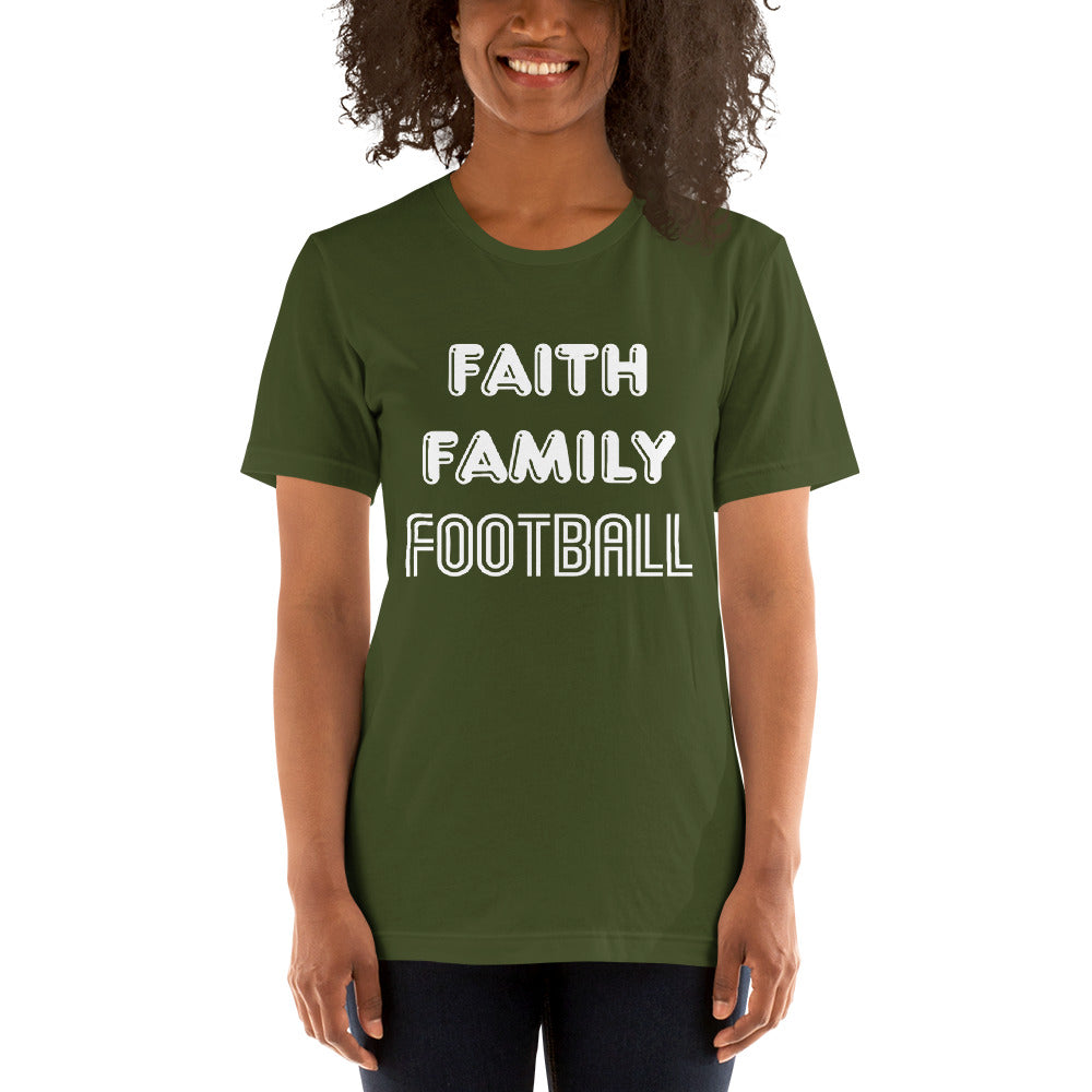 Faith Family Football Short-Sleeve Women T-Shirt