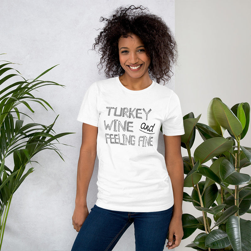 Turkey And Wine Short-Sleeve Women T-Shirt