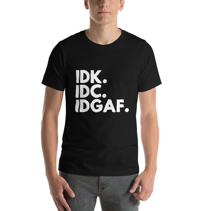 I Don't Care Short-Sleeve Unisex T-Shirt