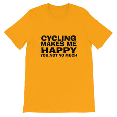 Cycling Makes Me Happy Short-Sleeve Women T-Shirt
