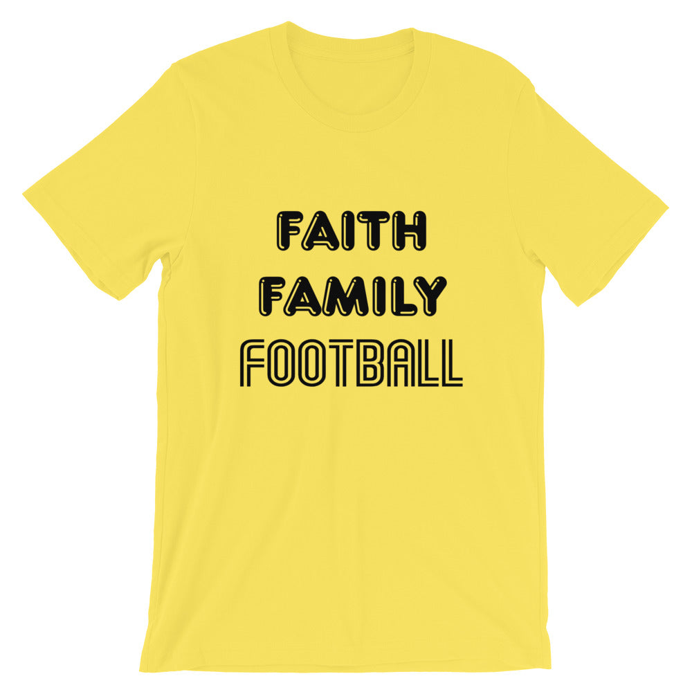 Faith Family Football Short-Sleeve Unisex T-Shirt