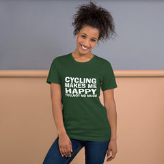 Cycling Make Me Happy Short-Sleeve Women T-Shirt