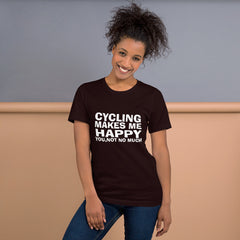 Cycling Make Me Happy Short-Sleeve Women T-Shirt