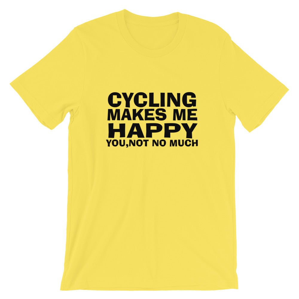 Cycling Makes Me Happy Short-Sleeve Unisex T-Shirt