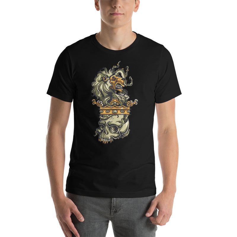 Lion Skull Head Short-Sleeve Unisex T-Shirt