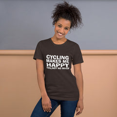 Cycling Make Me Happy Short-Sleeve Women T-Shirt