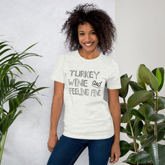 Turkey And Wine Short-Sleeve Women T-Shirt