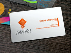 20PT Round Corners White Plastic 2 Side Full Color Business Cards